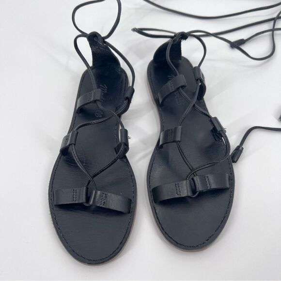 Madewell Sandals Black Leather Size 7.5 - Picture 6 of 11